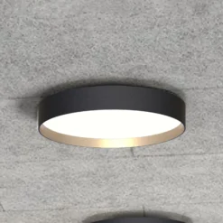 LOOM DESIGN LED-kattovalaisin Lucia musta/kullanvärinen Ø 35 cm