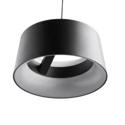 LOOM DESIGN LED-riippuvalaisin Cookie, musta alumiini Ø 15 cm