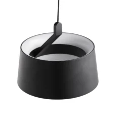 LOOM DESIGN LED-riippuvalaisin Cookie, musta alumiini Ø 15 cm