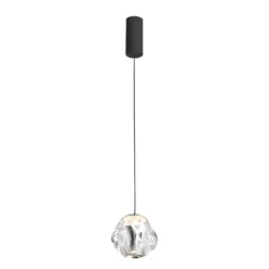 LOOM DESIGN LED-riippuvalaisin Ice Ball, kromi/kirkas, Ø 10,5 cm
