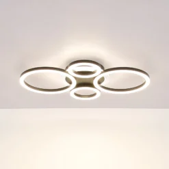 Loretta-LED-kattovalaisin, musta, metalli, 53 cm, CCT