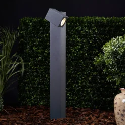 Lorik LED-pylväsvalaisin joustavalla päällä, harmaa