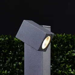 Lorik LED-pylväsvalaisin joustavalla päällä, harmaa