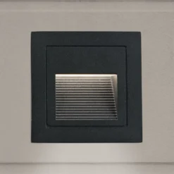Loro LED upotettava seinävalaisin, musta, leveys 8,5 cm, alumiini