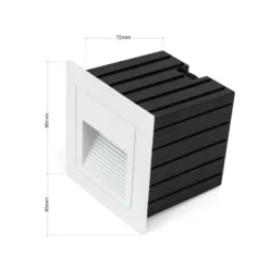 Loro LED upotettava seinävalaisin, valkoinen, leveys 8,5 cm, alumiinia