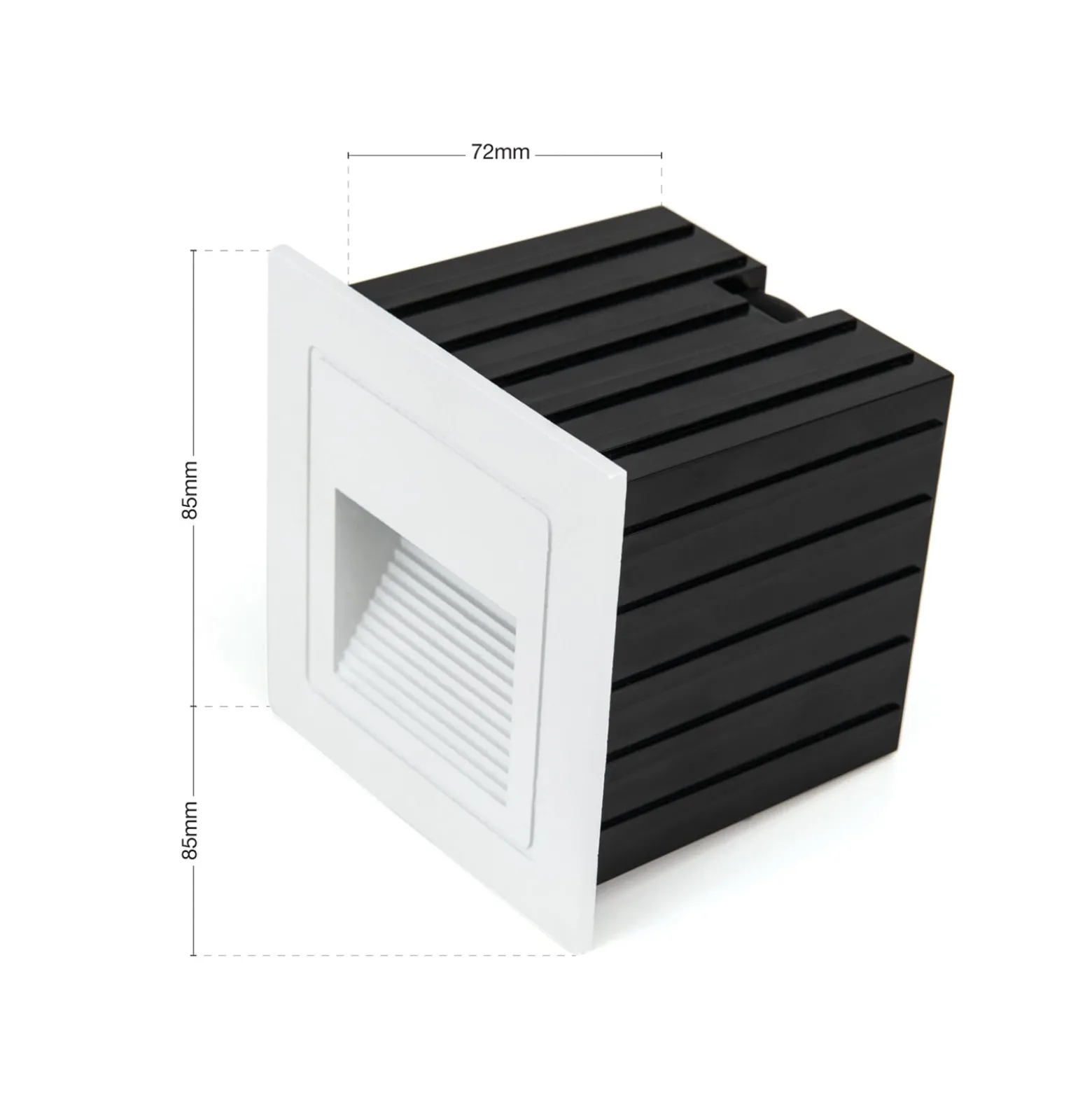 Loro LED upotettava seinävalaisin, valkoinen, leveys 8,5 cm, alumiinia