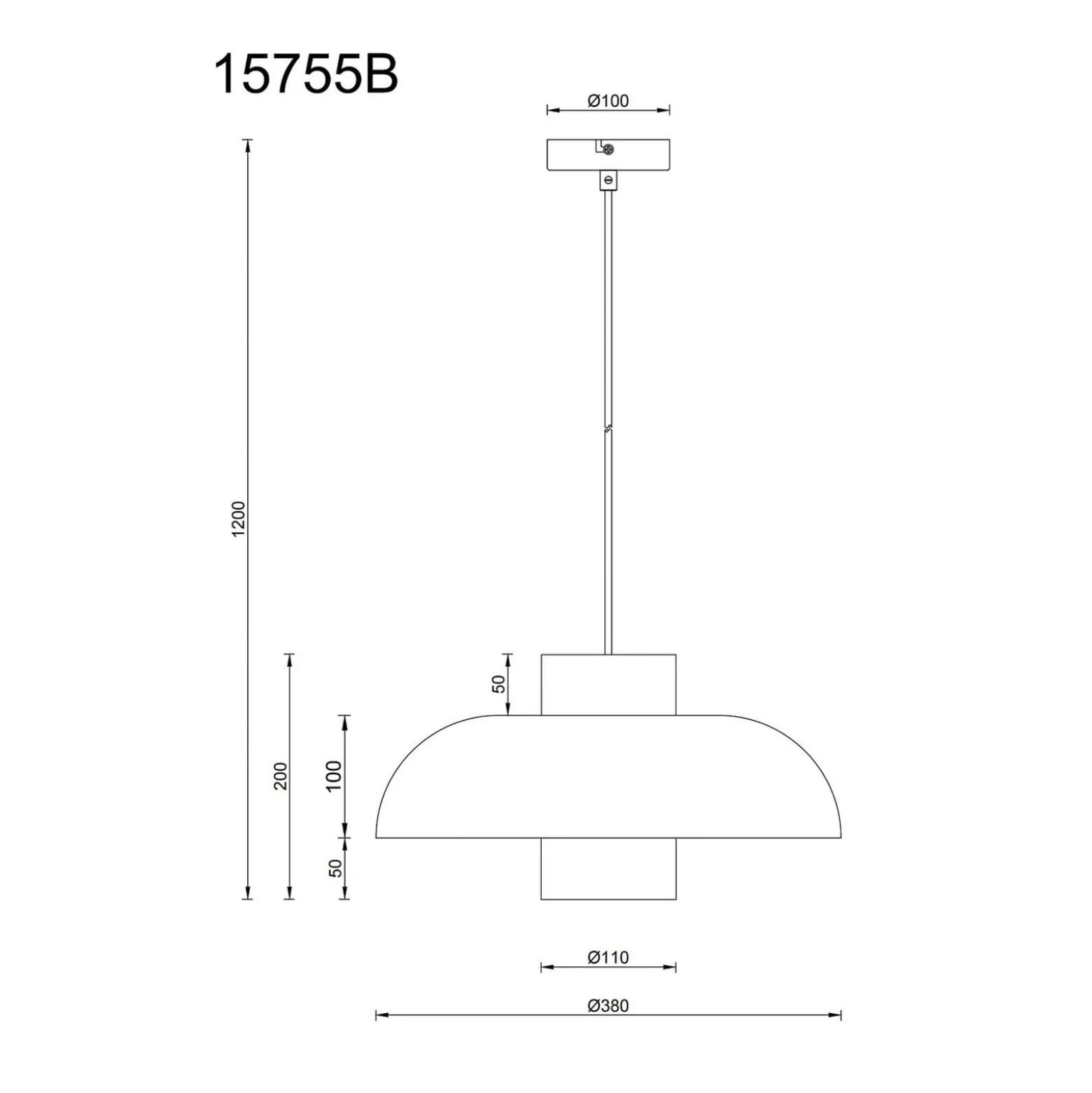 Lowe-riippuvalo, sininen matta, Ø 38 cm, metallia