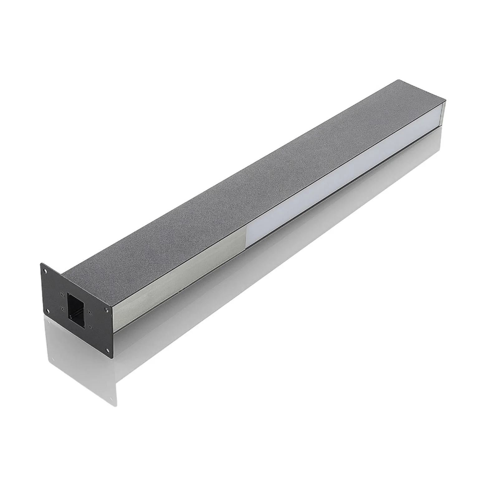 Lucande Aegisa LED-projektorivalaisin, 80 cm, antrasiitti, metalli, IP54
