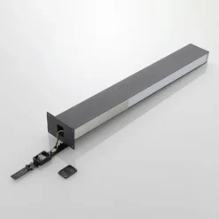 Lucande Aegisa LED-projektorivalaisin, 80 cm, antrasiitti, metalli, IP54