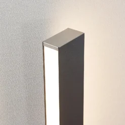 Lucande Aegisa LED-projektorivalaisin, 80 cm, antrasiitti, metalli, IP54