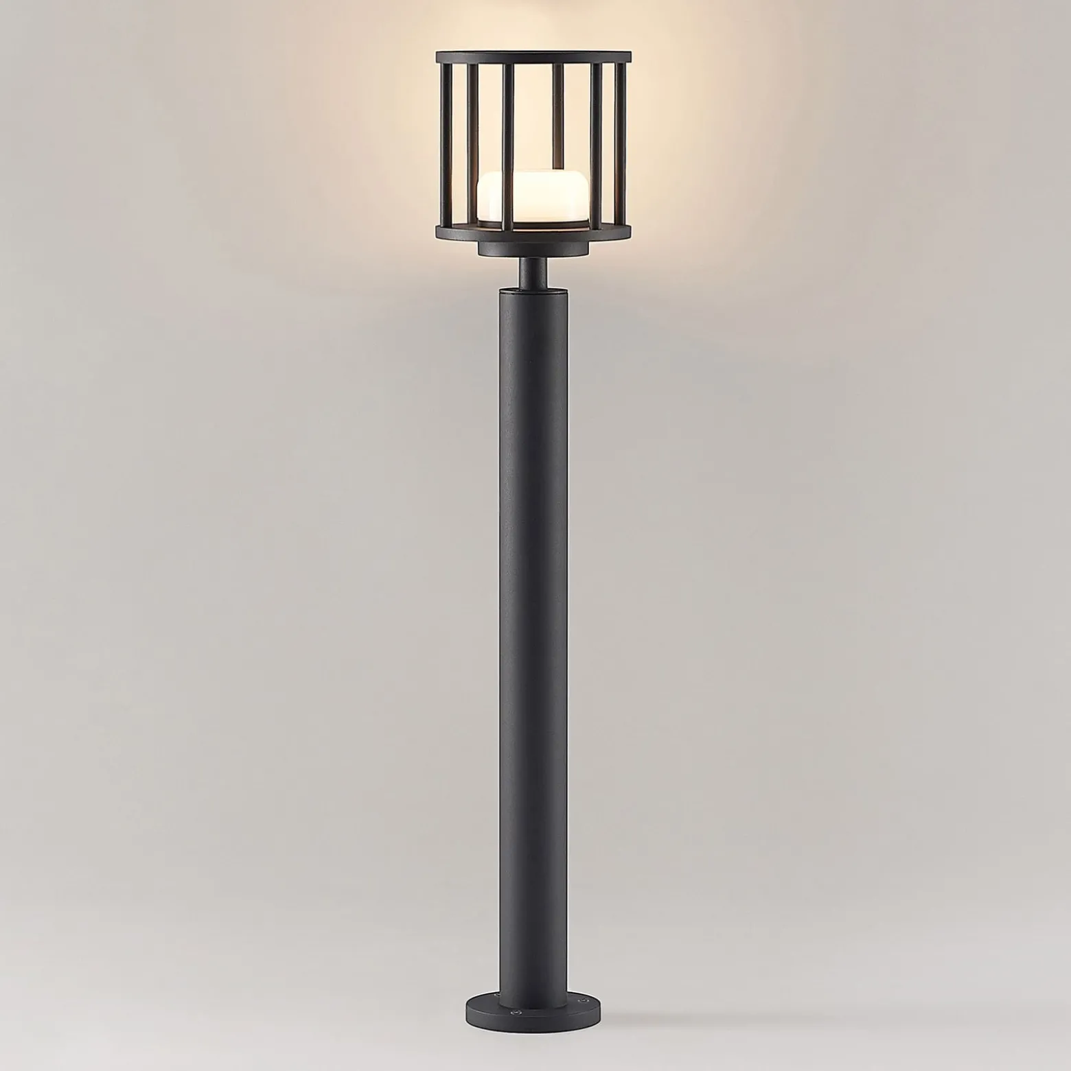 Lucande Berenike seinävalaisin, 85 cm, tummanharmaa, metallia, GX53