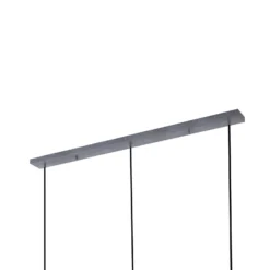 Lucande Brillar riippuvalaisin, savuharmaa, lasi, 3-lamppuinen, 128 cm