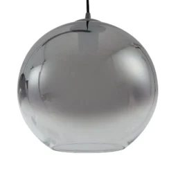 Lucande Brillar riippuvalaisin, savuharmaa, lasi, 3-lamppuinen, 128 cm
