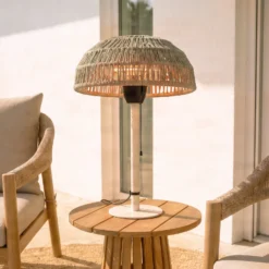 Lucande Calenza -terassilämmitin, beige, 70 cm, 1 500 W