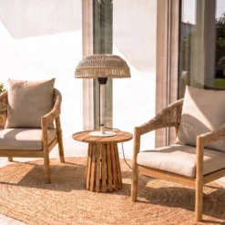Lucande Calenza -terassilämmitin, beige, 70 cm, 1 500 W