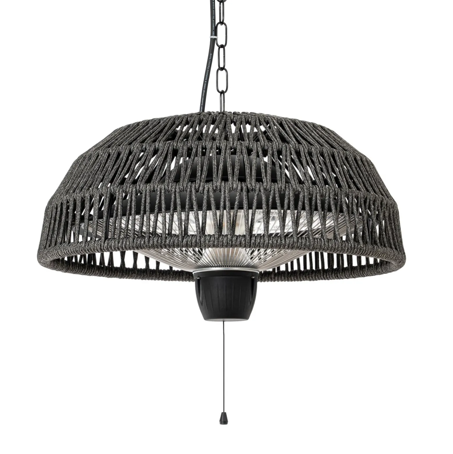 Lucande Calenza -terassilämmitin, musta, halkaisija 50 cm, 1 500 W