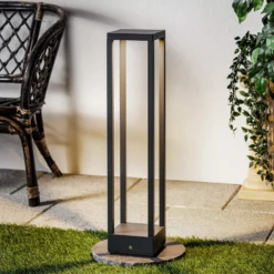 Lucande Carlota LED-riippuvalaisin, antrasiitti, 65 cm, metallia