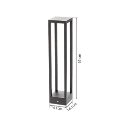 Lucande Carlota LED-riippuvalaisin, antrasiitti, 65 cm, metallia