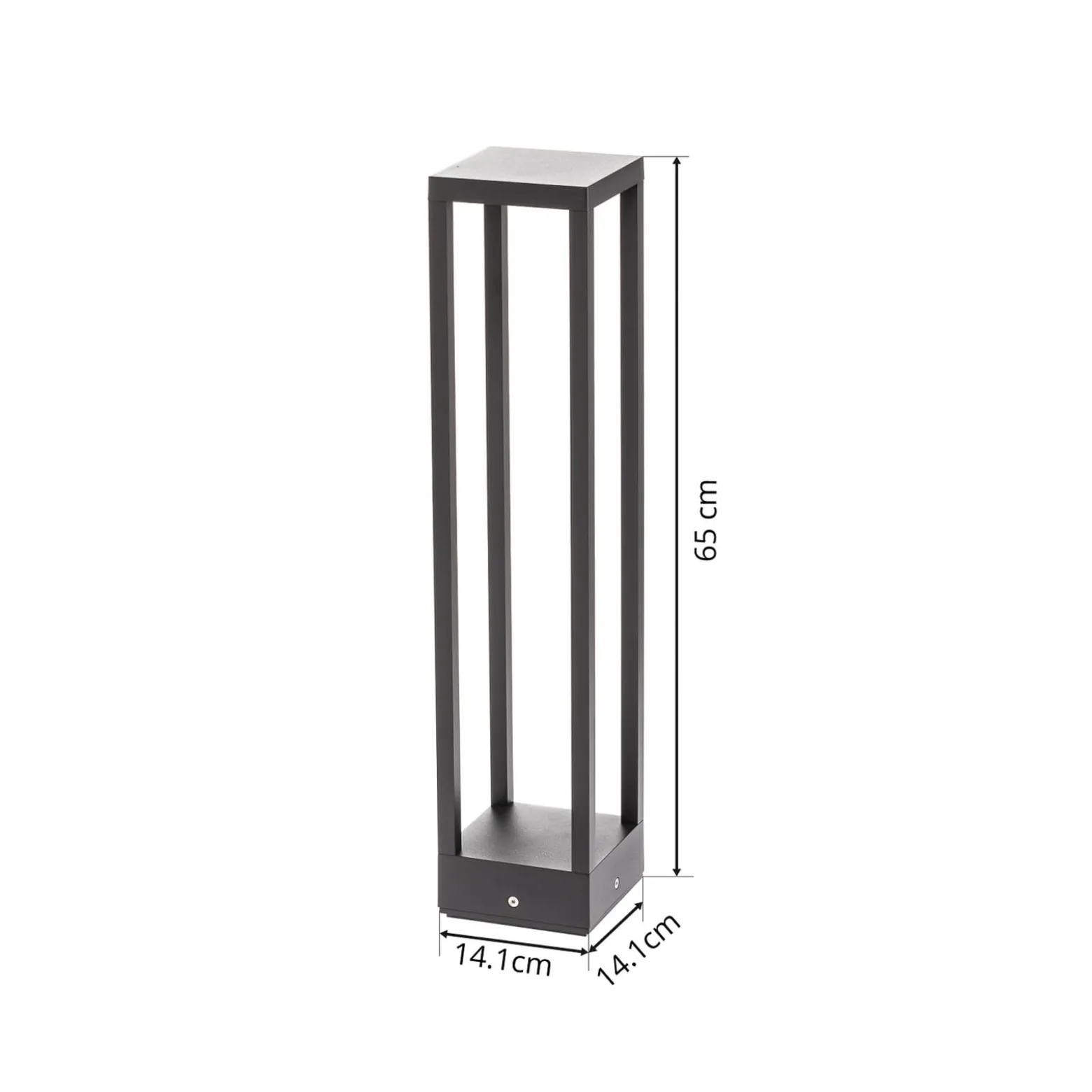 Lucande Carlota LED-riippuvalaisin, antrasiitti, 65 cm, metallia