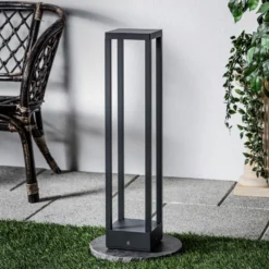 Lucande Carlota LED-riippuvalaisin, antrasiitti, 65 cm, metallia