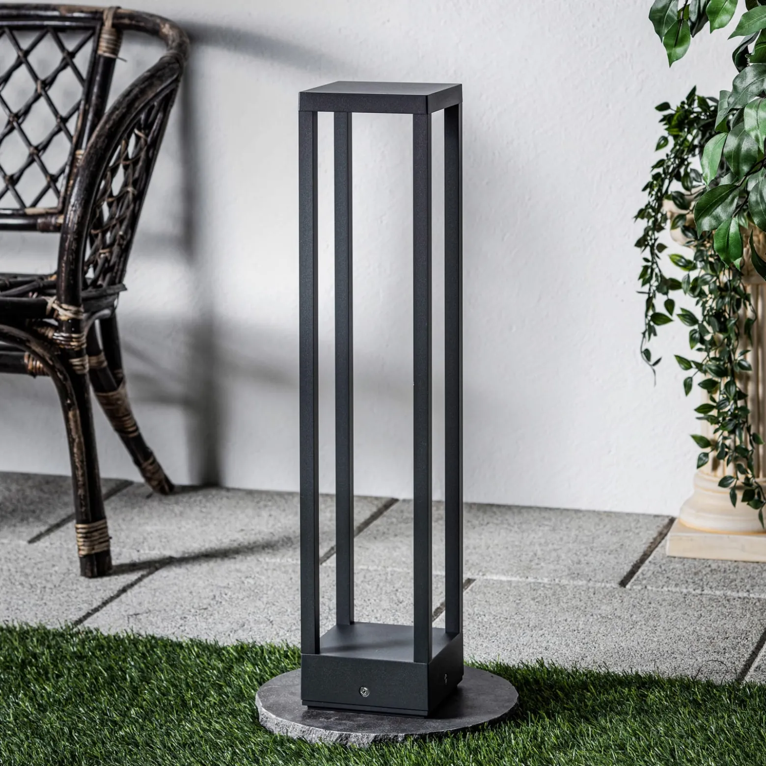 Lucande Carlota LED-riippuvalaisin, antrasiitti, 65 cm, metallia