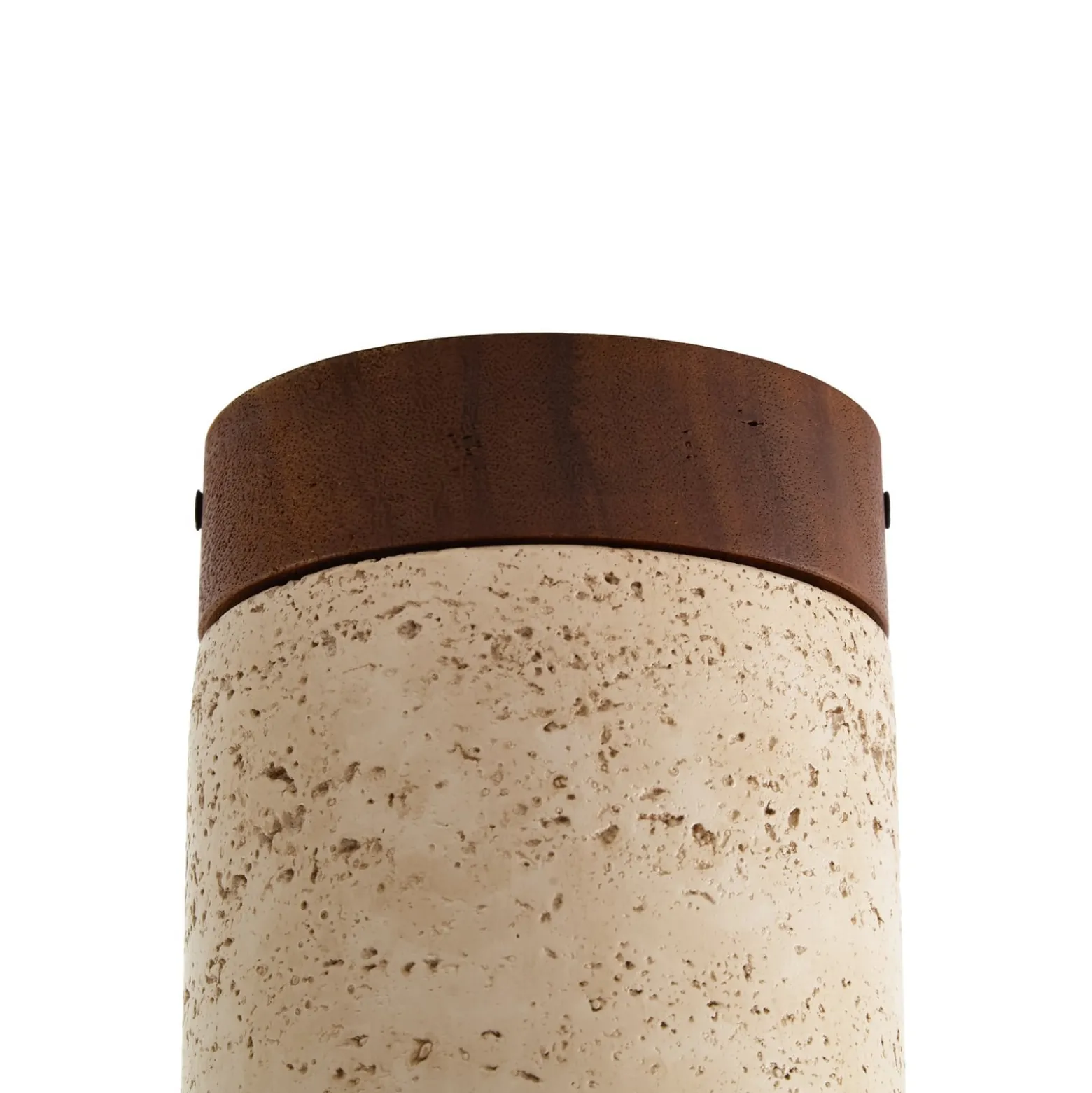 Lucande Carlotta -kattovalaisin, halkaisija 12 cm, beige, betoni, E27