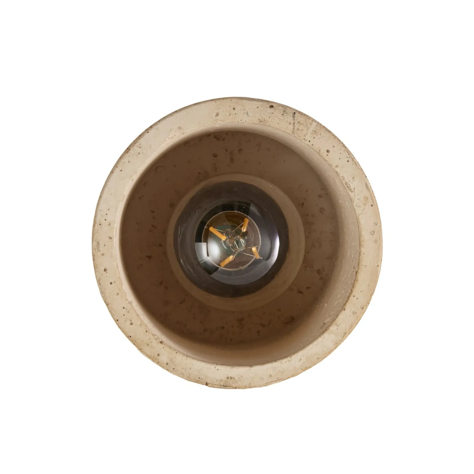 Lucande Carlotta -kattovalaisin, halkaisija 12 cm, beige, betoni, E27