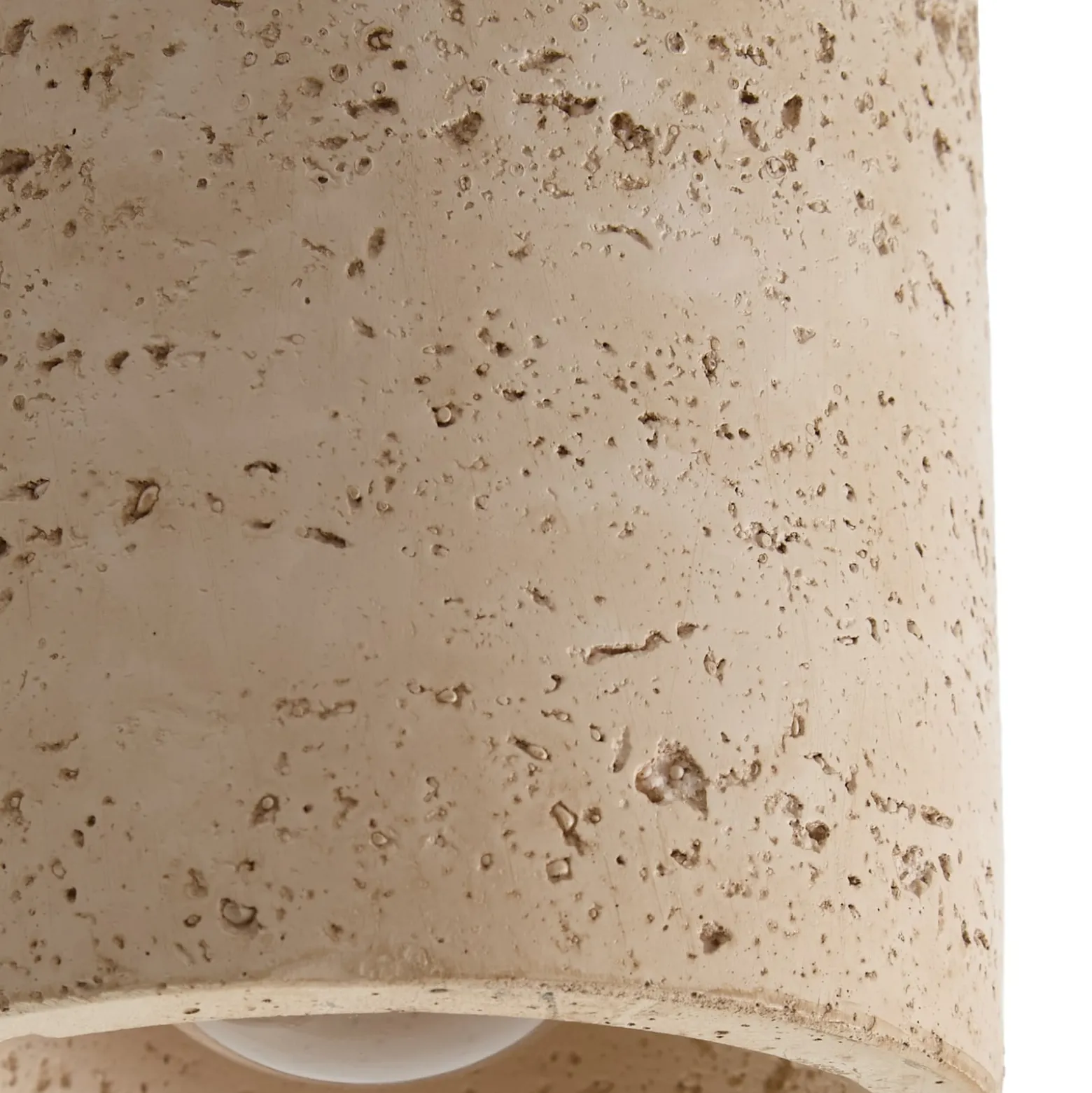 Lucande Carlotta -kattovalaisin, halkaisija 12 cm, beige, betoni, E27