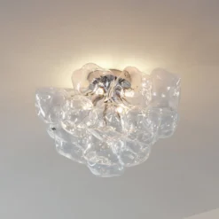 Lucande Diborah kattovalaisin, kirkas, Ø 49 cm, lasi, G9