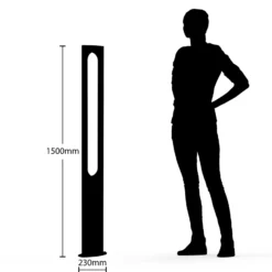 Lucande Dovino -LED-pylväsvalaisin, 150 cm