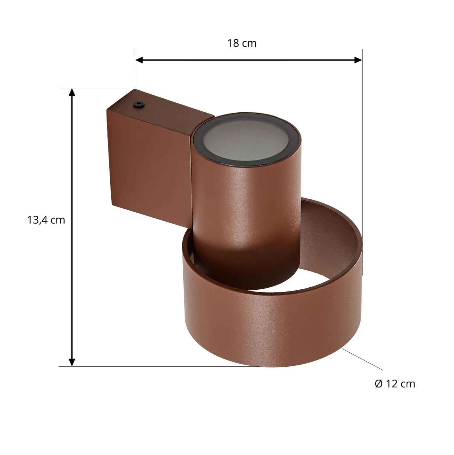 Lucande Elune LED-ulkoseinälamppu, ruskea, IP44, ylös/alas