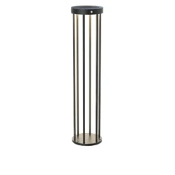 Lucande Evelis LED-aurinkokeinuvalaisin, musta, alumiini, anturi