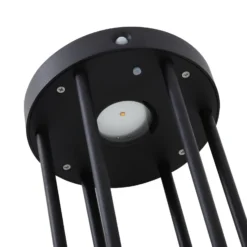 Lucande Evelis LED-aurinkokeinuvalaisin, musta, alumiini, anturi