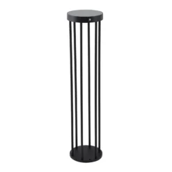 Lucande Evelis LED-aurinkokeinuvalaisin, musta, alumiini, anturi
