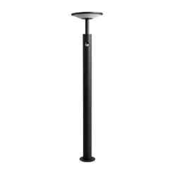 Lucande Fenia LED-pylväsvalaisin, 100 cm, anturi, IP54, antrasiittipunainen