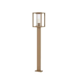 Lucande Ferda-pylväsvalaisin, 100 cm, ruskea, IP44