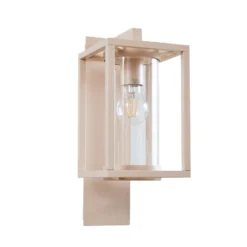 Lucande Ferda -ulkoseinävalaisin, alhaalla oleva pidin, beige, IP44