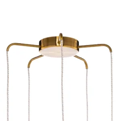 Lucande Freylin-riippuvalaisin, 5-valo, meripihka, lasi, 48 cm