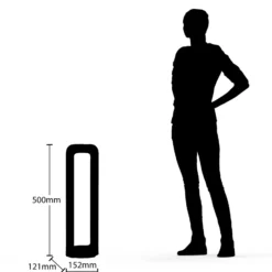 Lucande Habsa LED-sokkeli-valaisin, korkeus 50 cm