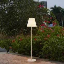 Lucande Jaimy -terassivalaisin, beige, metalli, 150 cm, E27