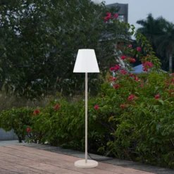 Lucande Jaimy -terassivalaisin, beige, metalli, 150 cm, E27