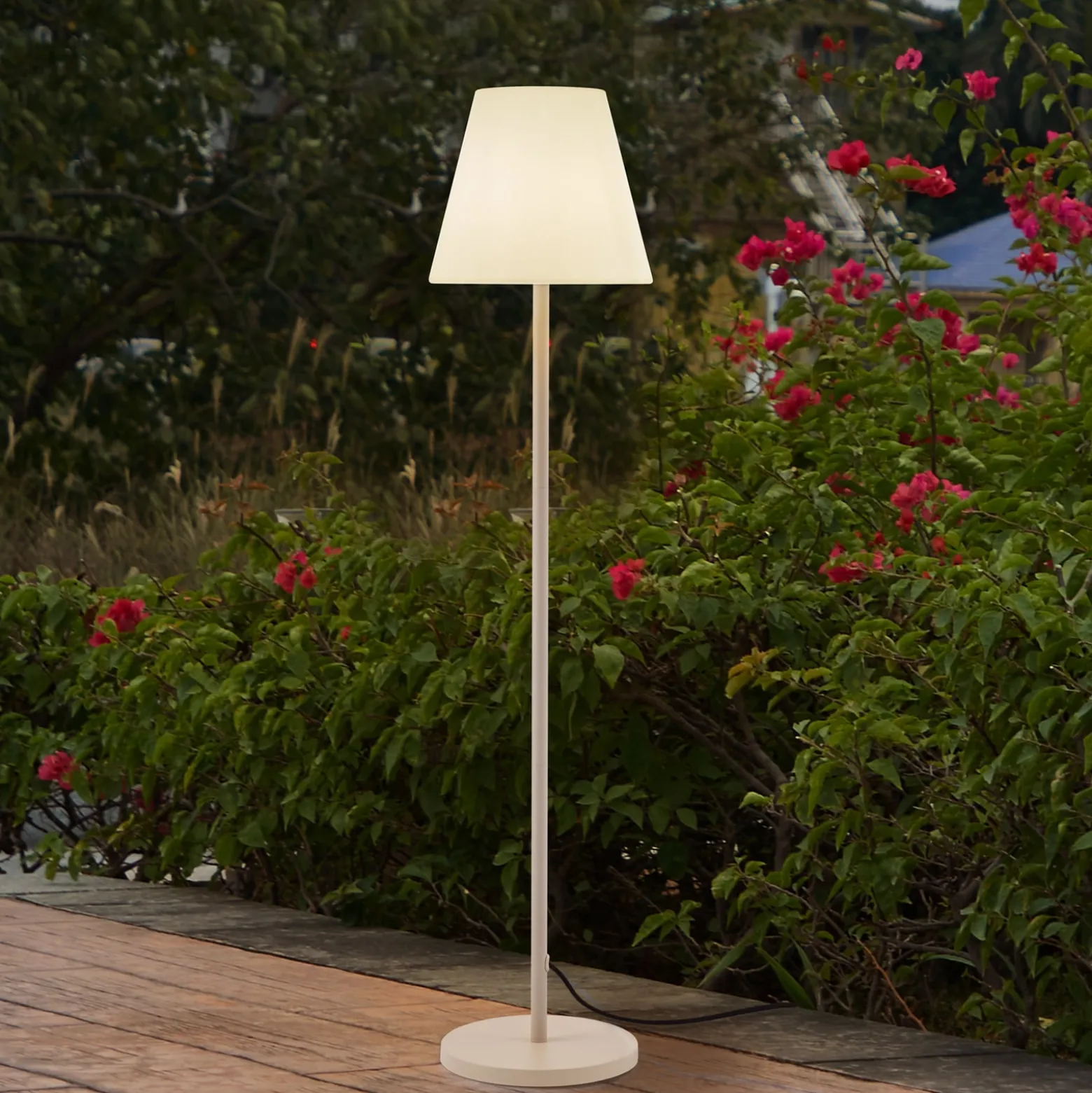 Lucande Jaimy -terassivalaisin, beige, metalli, 150 cm, E27