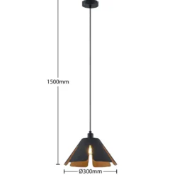 Lucande Jemmily -riippuvalo, 1-lamppuinen, 30 cm