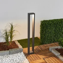 Lucande Jupp LED-pylväsvalaisin, 4 kpl, 90 cm, antrasiitti, IP54
