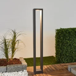 Lucande Jupp LED-pylväsvalaisin, 4 kpl, 90 cm, antrasiitti, IP54