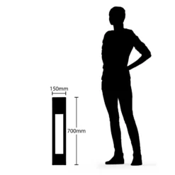 Lucande Kalisa polkuvalaisin, E27, IP44, 70 cm, harmaa, metallia