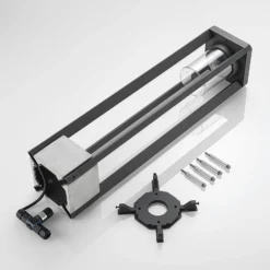 Lucande Kalisa polkuvalaisin, E27, IP44, 70 cm, harmaa, metallia