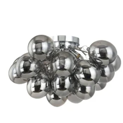 Lucande kattovalaisin Diborah, savuharmaa, lasi, Ø 50 cm, G9