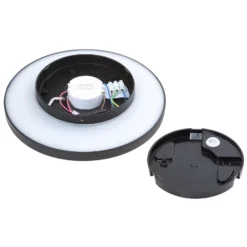 Lucande Kayana LED-ulkoseinävalaisin, musta, alumiini, 24 cm