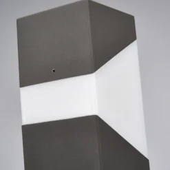 Lucande Kiran jalkalamppu, 60 cm, anturi, harmaa, IP44, E27